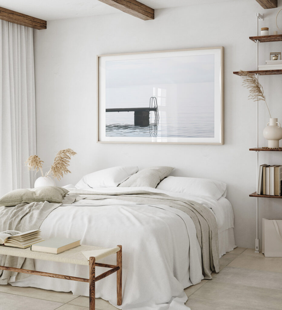 Morning Meditation - Fine art print by Cattie Coyle Photography in bedroom. © 2017, all rights reserved.