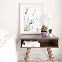 Lily of the Nile No. 2 - Oversized ultra violet flower wall art by Cattie Coyle Photography