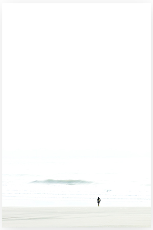 Surfer No. 1 - Minimalist Surfer Photography Art Print by Cattie Coyle Photography