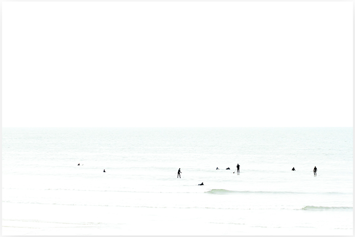 Waiting No 4 - Minimalist Surf Art by Cattie Coyle Photography