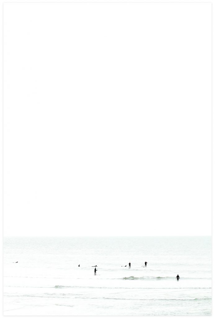 Waiting No 5 - Large Minimalist Surfer Wall Decor by Cattie Coyle Photography