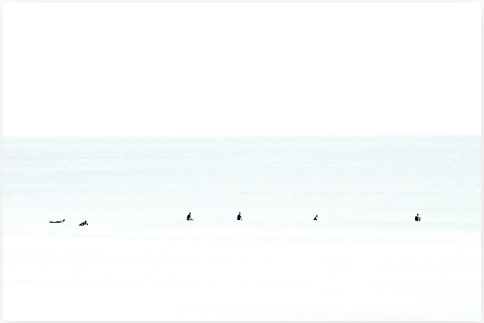 Waiting No 7 - Minimalist Surfing Photography Art Print by Cattie Coyle Photography