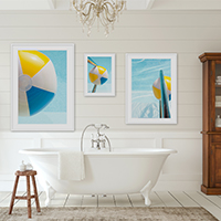 Swimming Pool No. 2 with 1 and 3 - Spa bathroom art by Cattie Coyle Photography