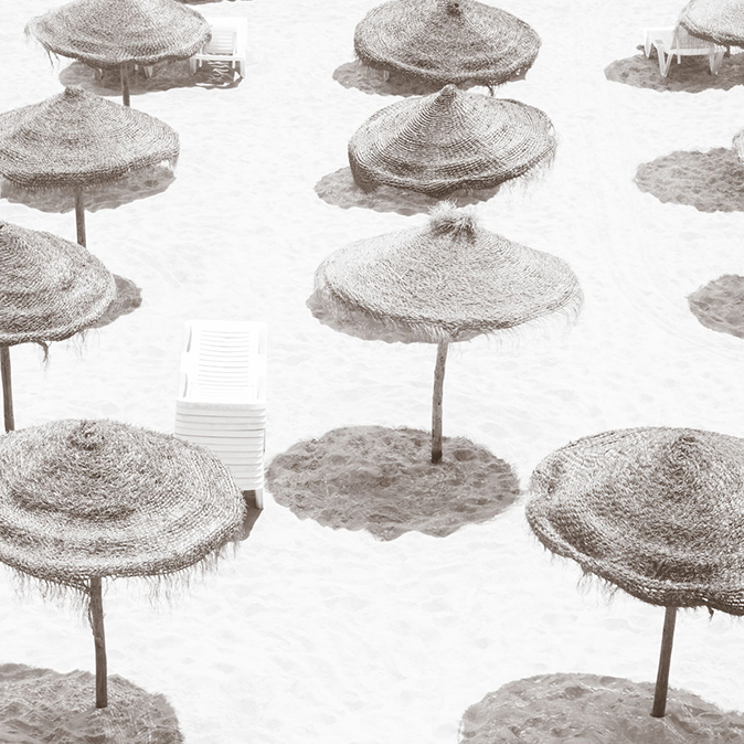 Beach Days No 7 Black and white fine art print by Cattie Coyle Photography