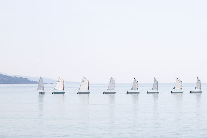 The Little Sailboats No 1 - Nautical wall art by Cattie Coyle Photography