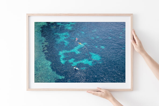 Côte d'Azur No 4 - Turquoise blue and teal color ocean art print by Cattie Coyle Photography