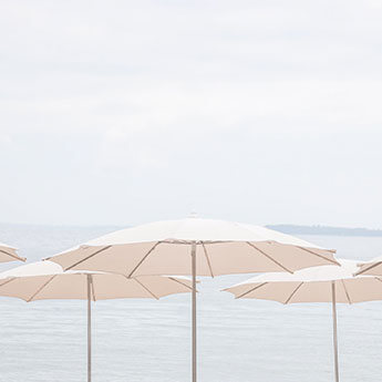 French Riviera No. 8 - Beach umbrellas by Cattie Coyle Photography fi