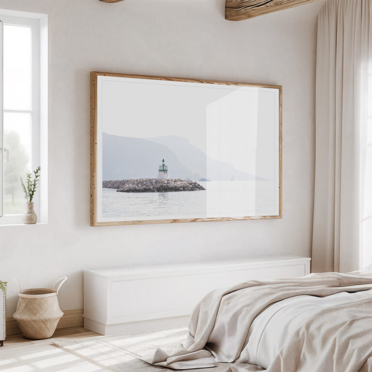 Morning Haze - Fine art print by Cattie Coyle Photography in bedroom. © 2019, all rights reserved.
