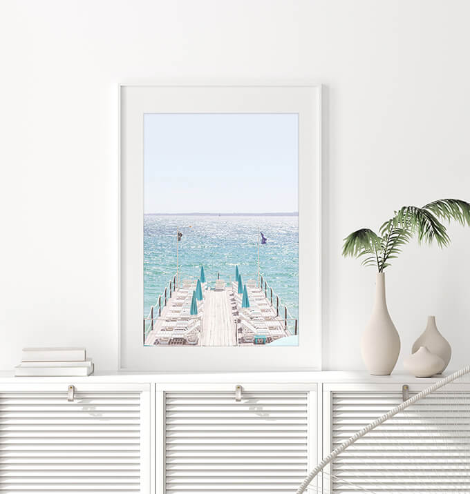 Juan-Les-Pins - Turquoise water art print by Cattie Coyle Photography