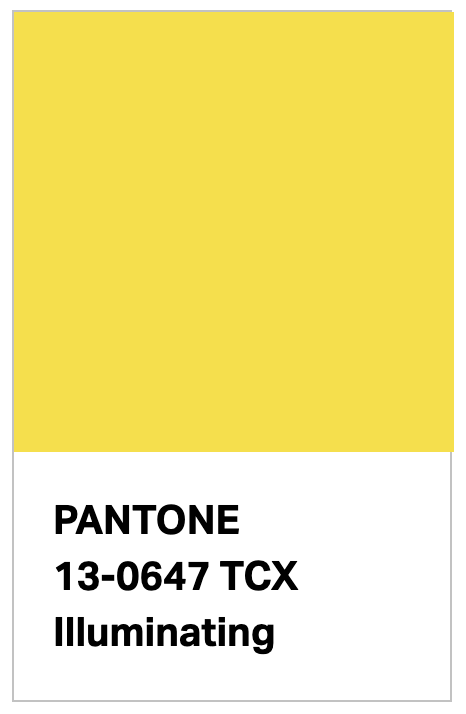 Home decor colors 2021: Pantone Illuminating 