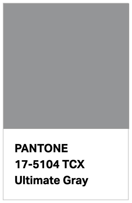 Home decor colors 2021: Pantone Ultimate Gray