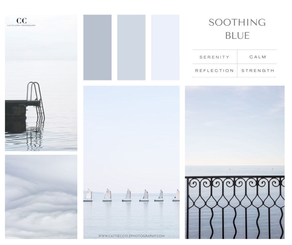 Blue mood board by Cattie Coyle Photography. © 2017, all rights reserved.