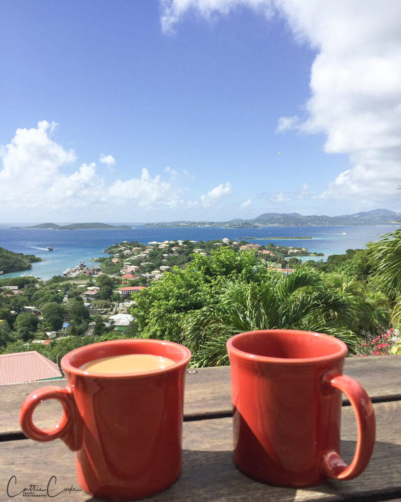 Virtual vacation day: Morning coffee, St John, USVI by Cattie Coyle Photography. © 2015, all rights reserved.