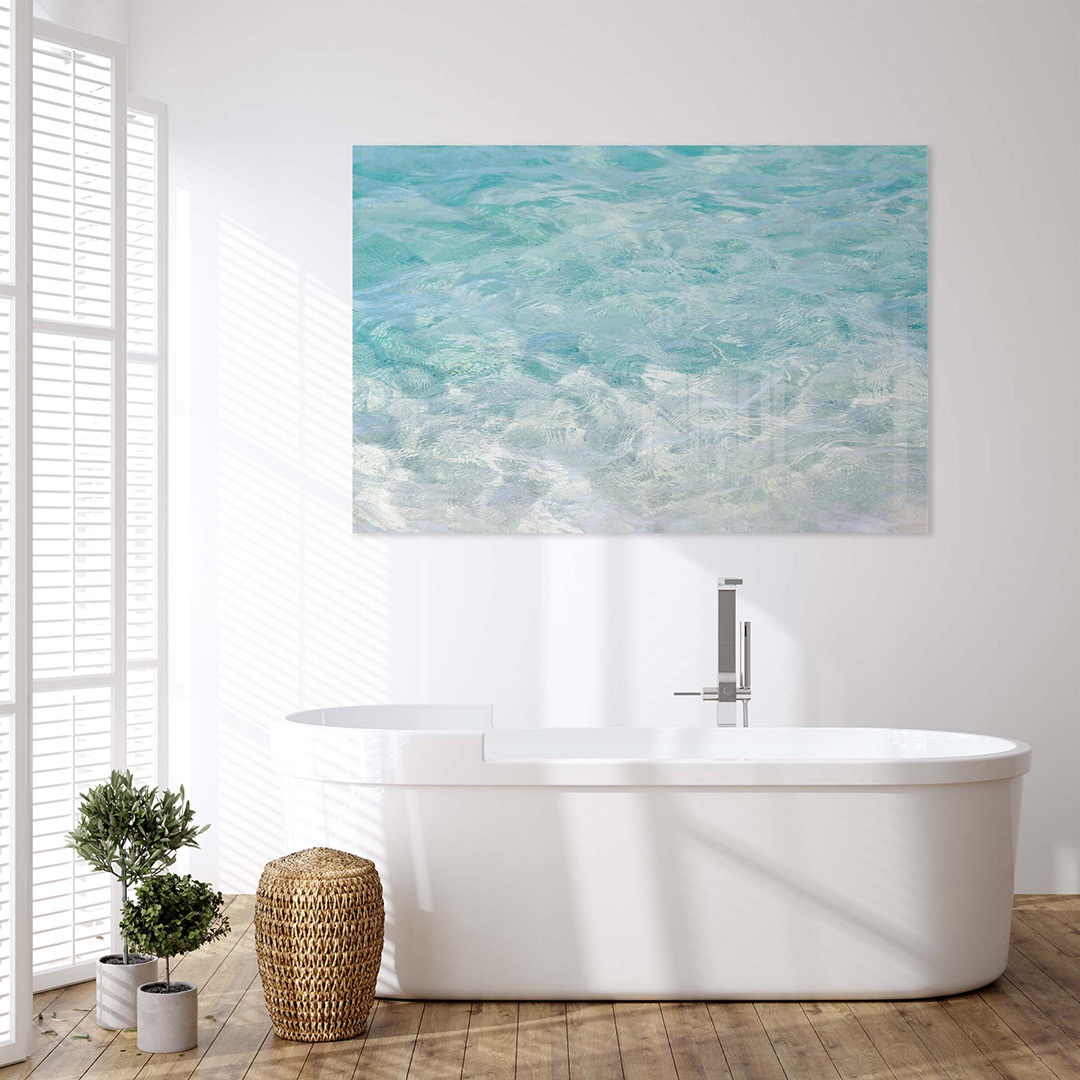 Turquoise Water - Acrylic glass art print by Cattie Coyle Photography in bathroom. © 2015, all rights reserved.