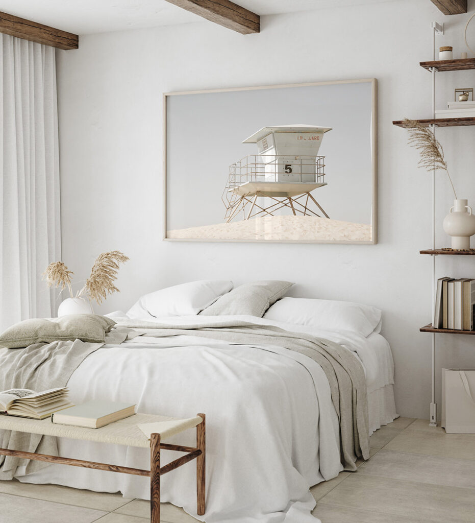 California Dreaming No 2 - Fine art print by Cattie Coyle Photography in bedroom