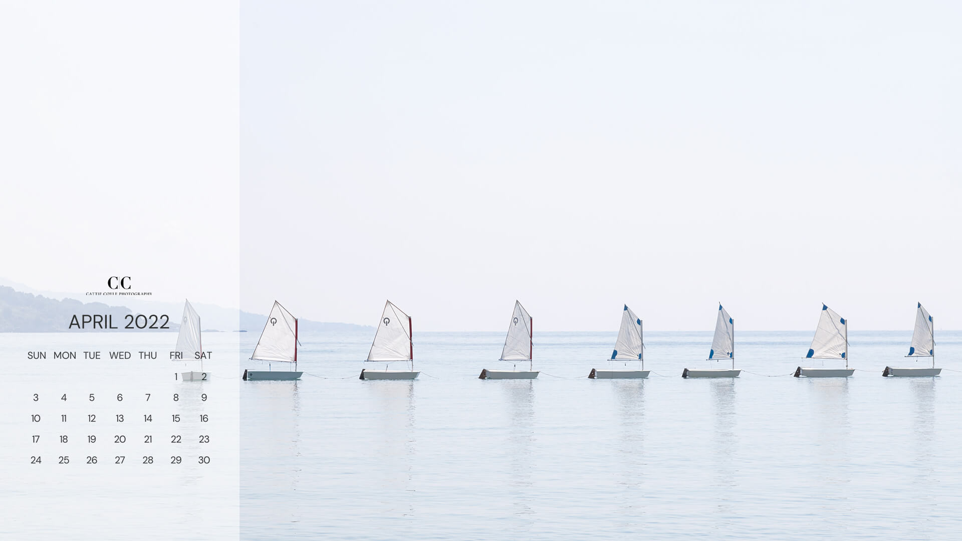 Free Phone & Desktop wallpapers The Little Sailboats No 3 by Cattie Coyle Photography Desktop Screensaver