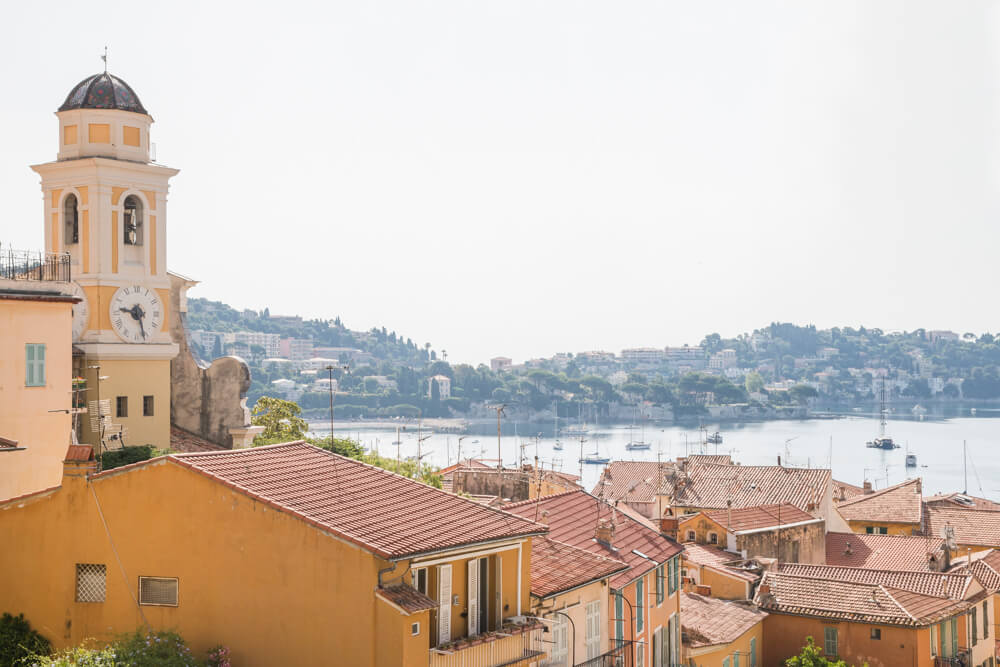 Rooftops in Villefranche-sur-Mer Old Town by Cattie Coyle Photography