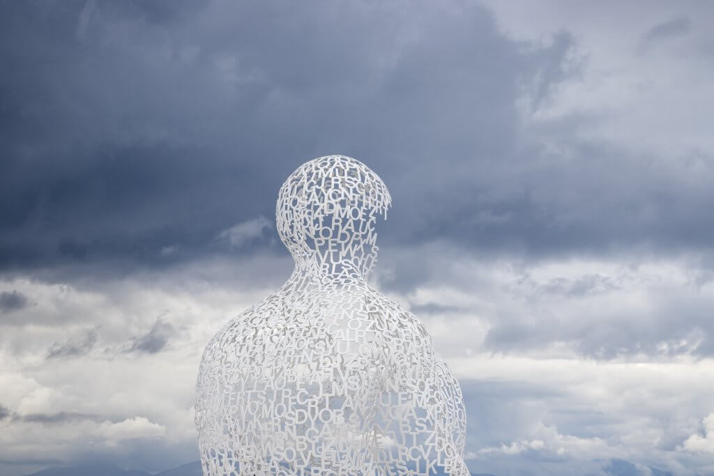 Nomade, sculpture by Jaume Plensa at Bastion St Jaume, Antibes, France by Cattie Coyle Photography
