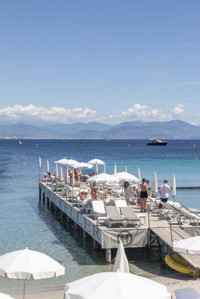 Dock at Plage Keller, Cap d'Antibes, France by Cattie Coyle Photography