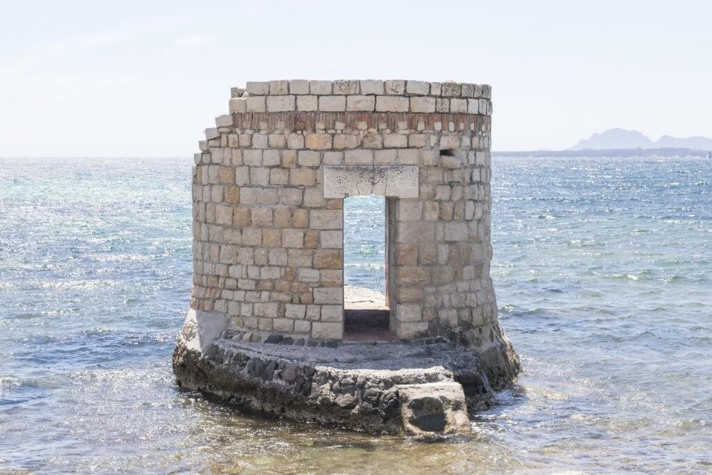 The little tower at Plage des Ondes, Cap d'Antibes, France by Cattie Coyle Photography