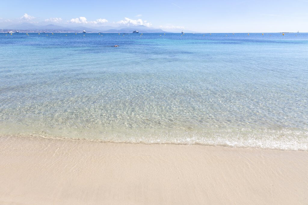 View from the beach, Antibes, France, by Cattie Coyle Photography. © 2019, all rights reserved.