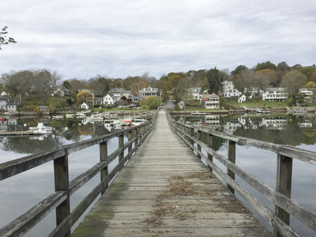 Slow living in Annisquam, MA. Footbridge to the village by Cattie Coyle Photography