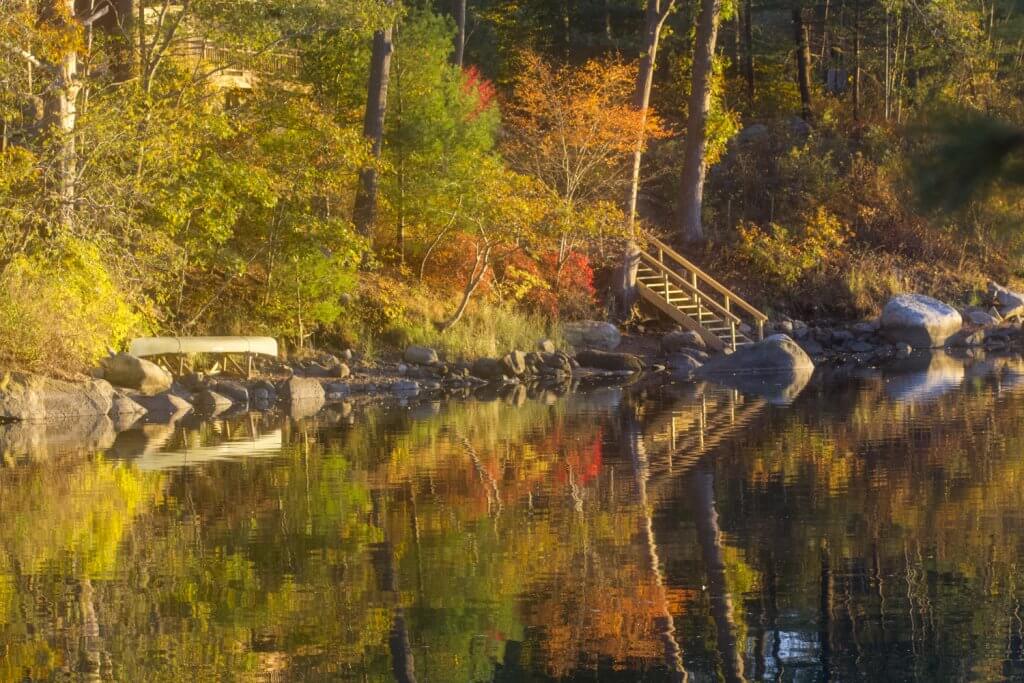 Evening light and reflections, Goose Cove, Annisquam, MA, by Cattie Coyle Photography