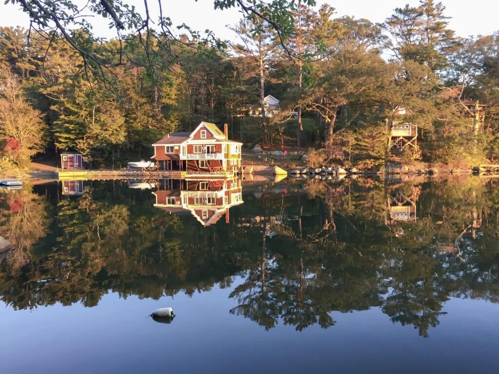 Slow living in Annisquam, MA. View across the cove from the dock | Cattie Coyle Photography
