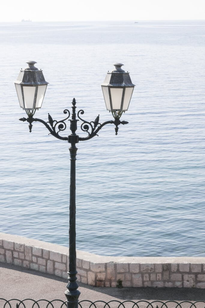 Street light in Beaulieu-sur-Mer, France, by Cattie Coyle Photography
