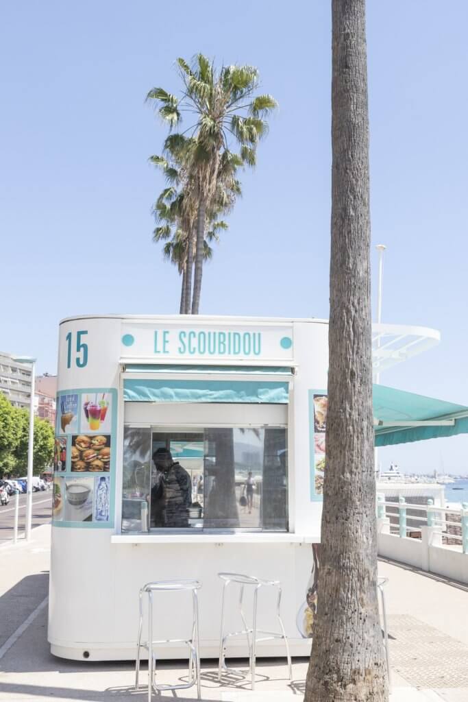 Snack kiosk No 15 "Le Scoubidou", Plage du Midi, Cannes, Cannes, by Cattie Coyle Photography