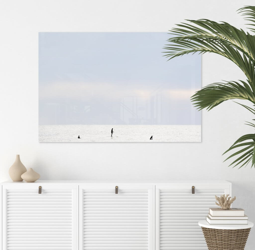 Surfing acrylic glass prints by Cattie Coyle Photography