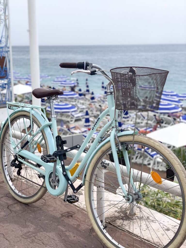 Turquoise bicycle, Nice France | Cattie Coyle Photography