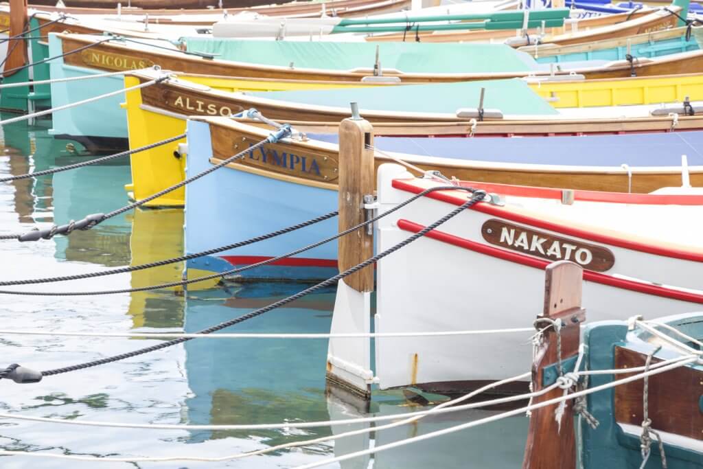 Pointus - traditional Provençal fishing boats in Nice, France | Cattie Coyle Photography