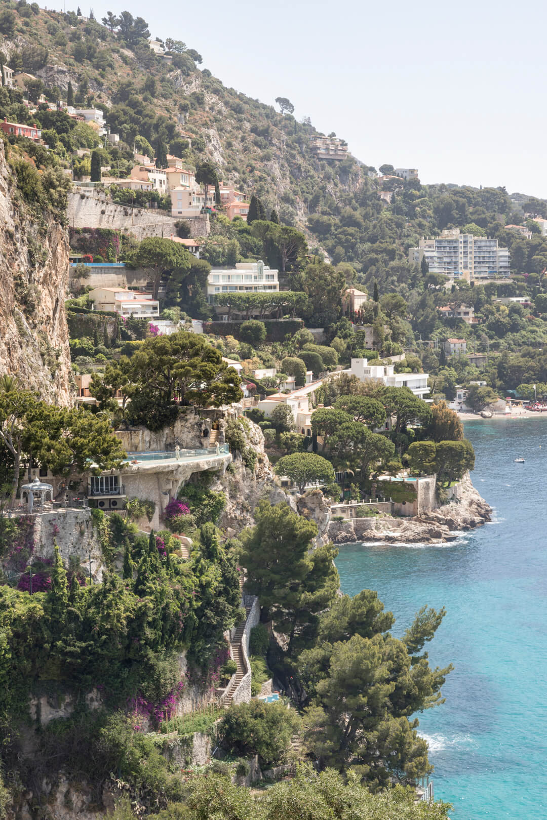 Cliffside villas in Cap d'Ail, France, by Cattie Coyle Photography. © 2019, all rights reserved.