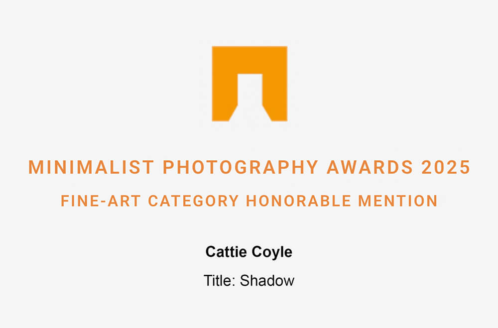 Minimalist abstract art print "Shadow" by Cattie Coyle Photography gets honorable mention
