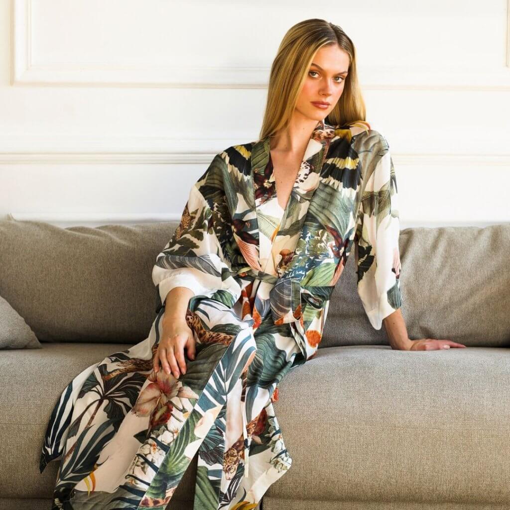 The Cardamom Robe by sustainable swim wear company Bambina Swim